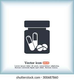 Vector icon Vial of medicine 