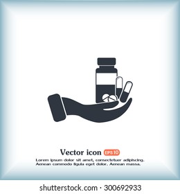 Vector icon Vial of medicine 