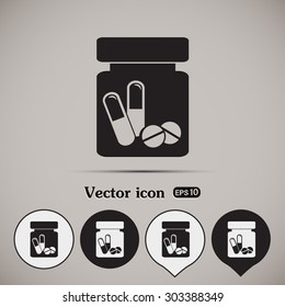 Vector icon Vial of medicine 
