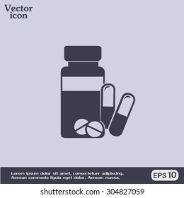 Vector icon Vial of medicine 