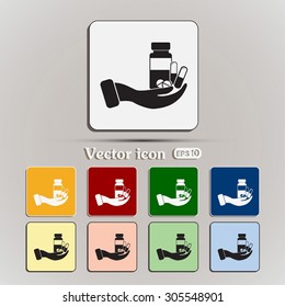 Vector icon Vial of medicine 