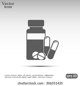 Vector icon Vial of medicine 