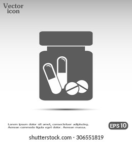 Vector icon Vial of medicine 