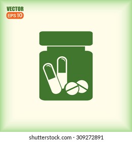 Vector icon Vial of medicine 