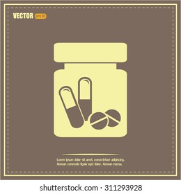 Vector icon Vial of medicine 