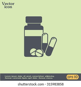 Vector icon Vial of medicine 