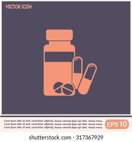 Vector icon Vial of medicine 