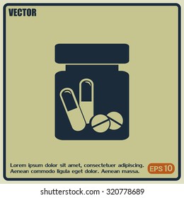 Vector icon Vial of medicine 