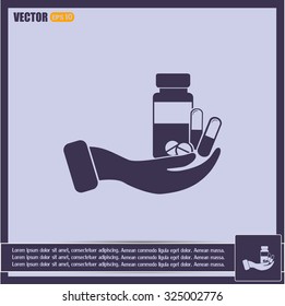 Vector icon Vial of medicine 