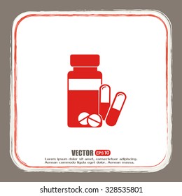 Vector icon Vial of medicine 
