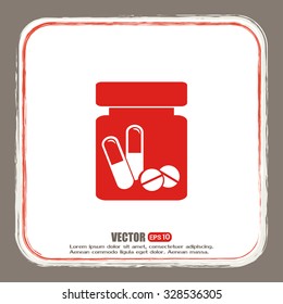 Vector icon Vial of medicine 