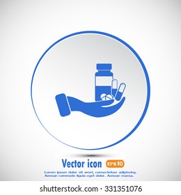 Vector icon Vial of medicine 
