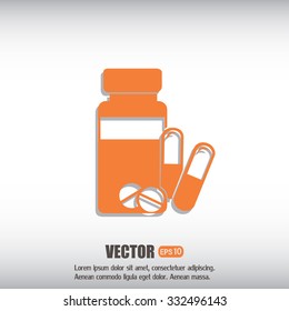 Vector icon Vial of medicine 