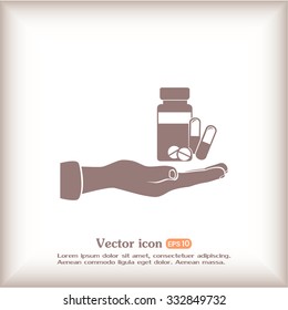 Vector icon Vial of medicine