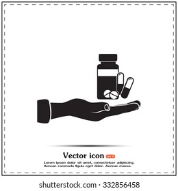 Vector icon Vial of medicine