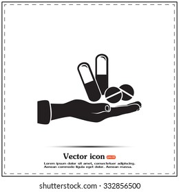 Vector icon Vial of medicine