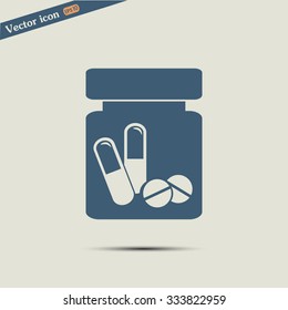 Vector icon Vial of medicine 