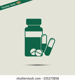 Vector icon Vial of medicine 