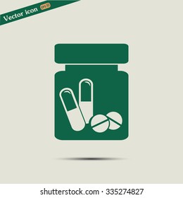 Vector icon Vial of medicine 