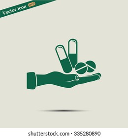Vector icon Vial of medicine