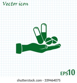 Vector icon Vial of medicine
