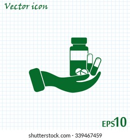 Vector icon Vial of medicine 