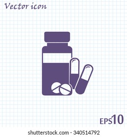 Vector icon Vial of medicine 