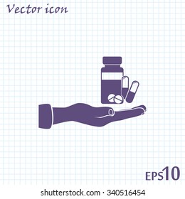 Vector icon Vial of medicine