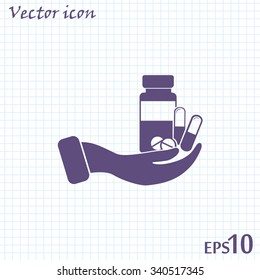 Vector icon Vial of medicine 