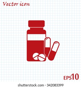 Vector icon Vial of medicine 