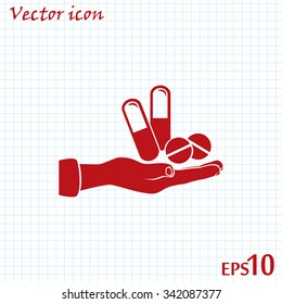Vector icon Vial of medicine