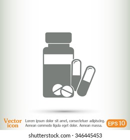 Vector icon Vial of medicine 