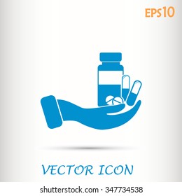 Vector icon Vial of medicine 