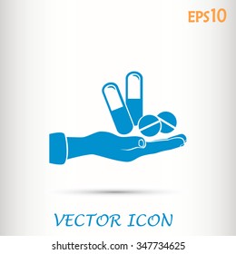 Vector icon Vial of medicine