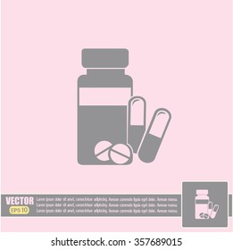 Vector icon Vial of medicine 
