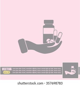 Vector icon Vial of medicine 