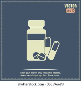 Vector icon Vial of medicine 