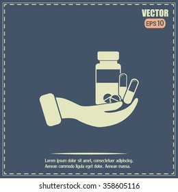 Vector icon Vial of medicine 