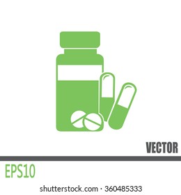 Vector icon Vial of medicine 