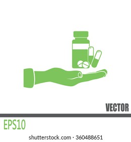 Vector icon Vial of medicine