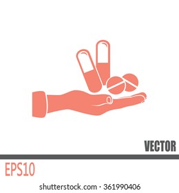 Vector icon Vial of medicine