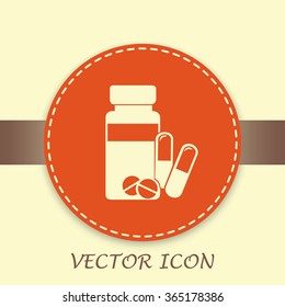 Vector icon Vial of medicine 