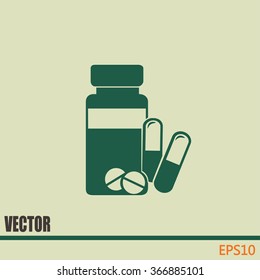 Vector icon Vial of medicine 