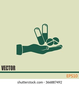 Vector icon Vial of medicine