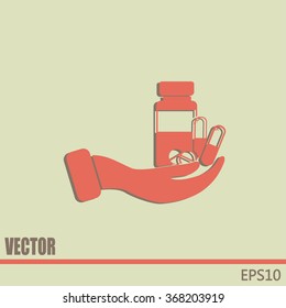 Vector icon Vial of medicine 