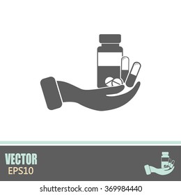 Vector icon Vial of medicine 