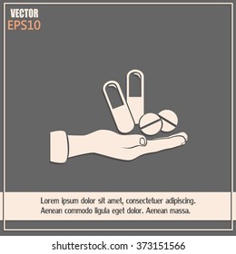 Vector icon Vial of medicine