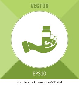 Vector icon Vial of medicine 