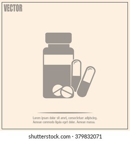 Vector icon Vial of medicine 