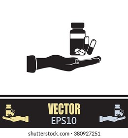 Vector icon Vial of medicine